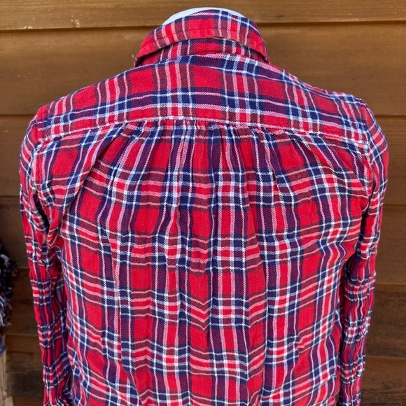 Ralph Lauren Denim & Supply Red flannel Button Down Plaid Shirt Size S - Picture 8 of 10